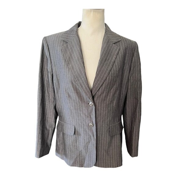 Tahari Gray Blazer - Size 12 - Picture 1 of 9